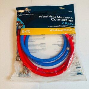 Eastman Washing Machine Connectors 2-Pack 6-Ft Red & Blue
